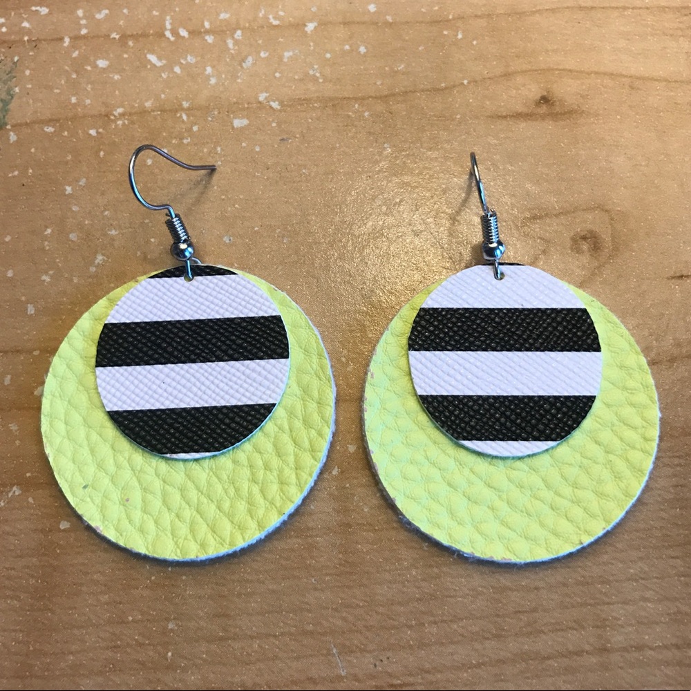 Faux leather earrings